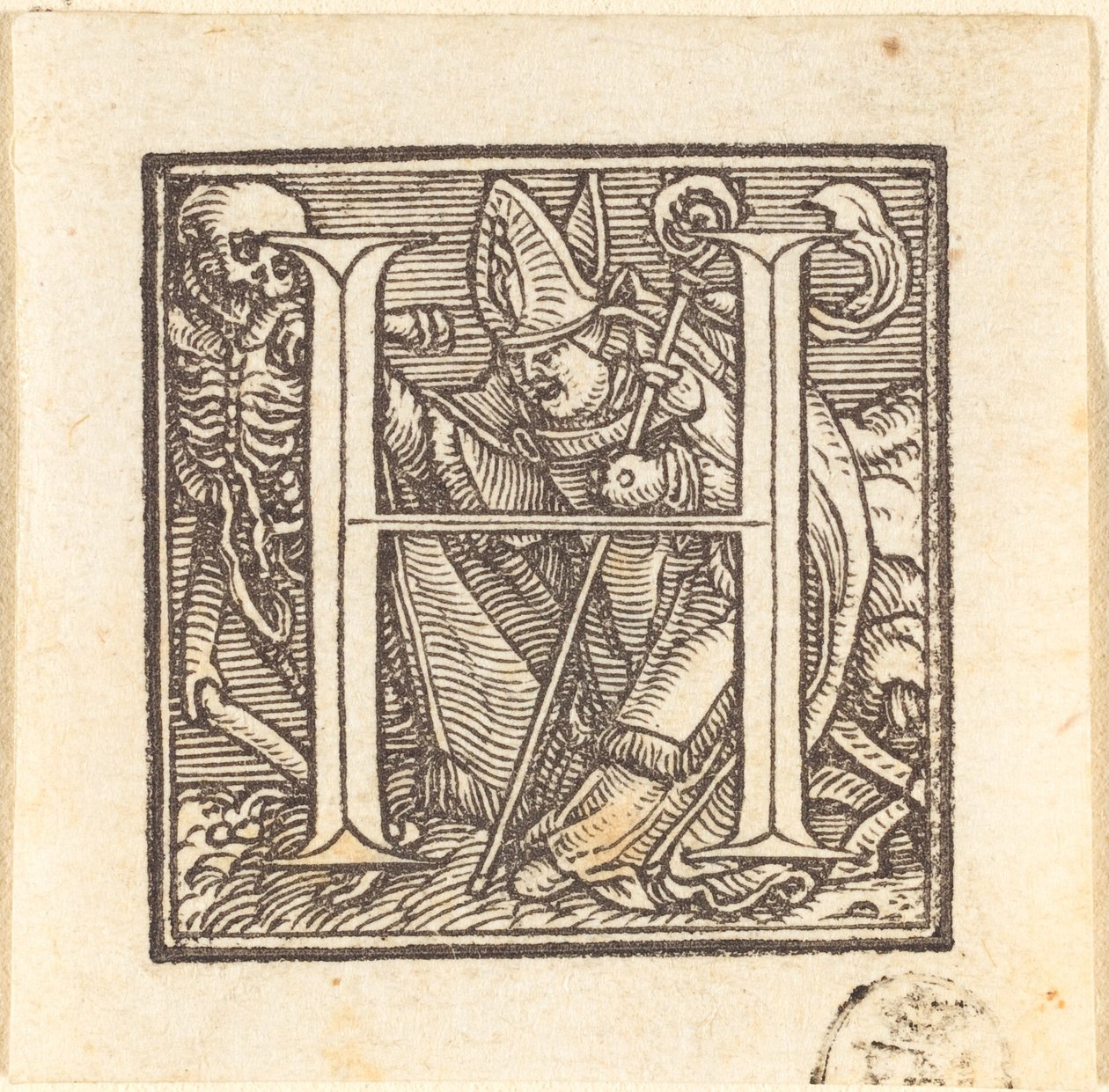 Letter H door Hans Holbein der Jüngere