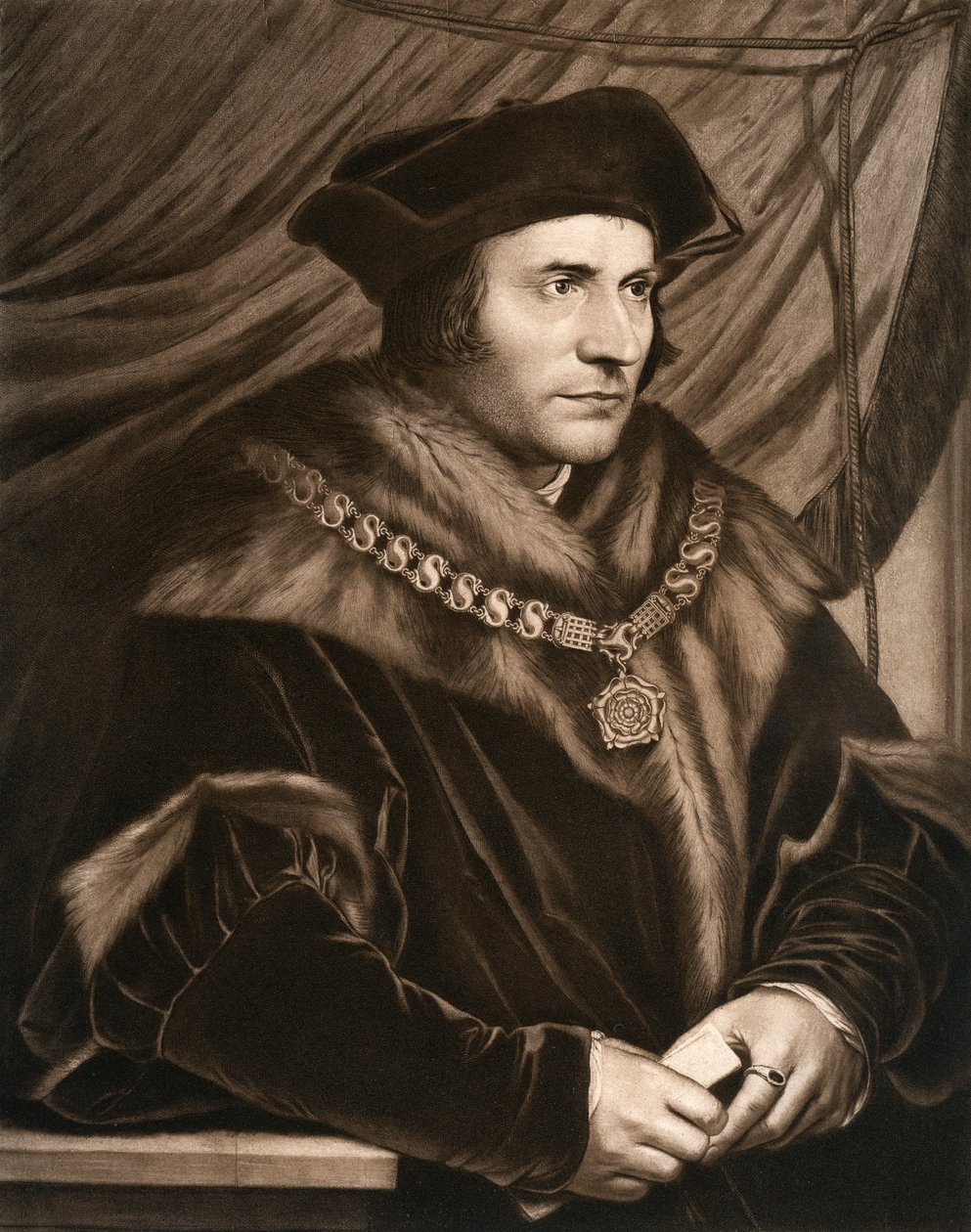 Sir Thomas More, 1527, 1902 door Hans Holbein der Jüngere