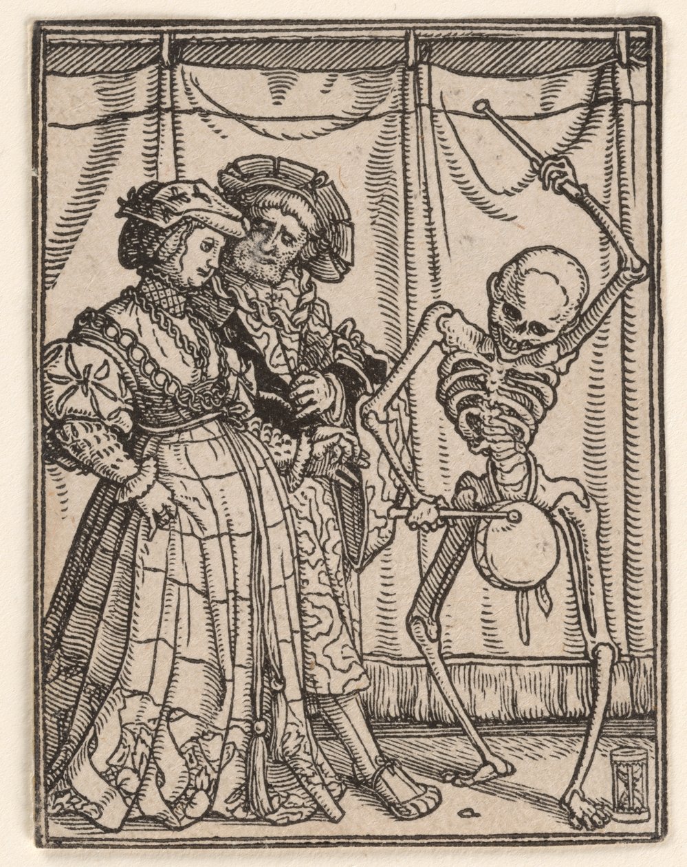 De edelvrouw, uit ‘De dodendans’ door Hans Holbein the Younger