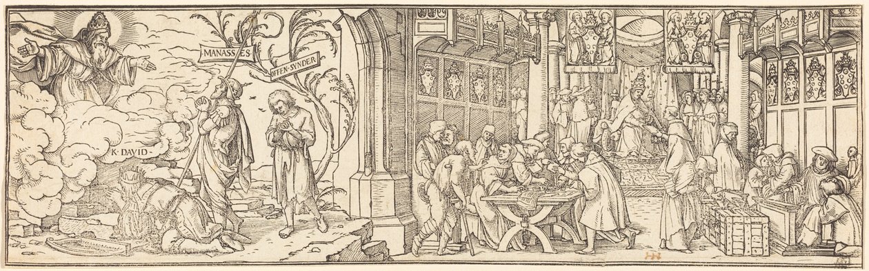 Handel in aflaten door Hans Holbein the Younger