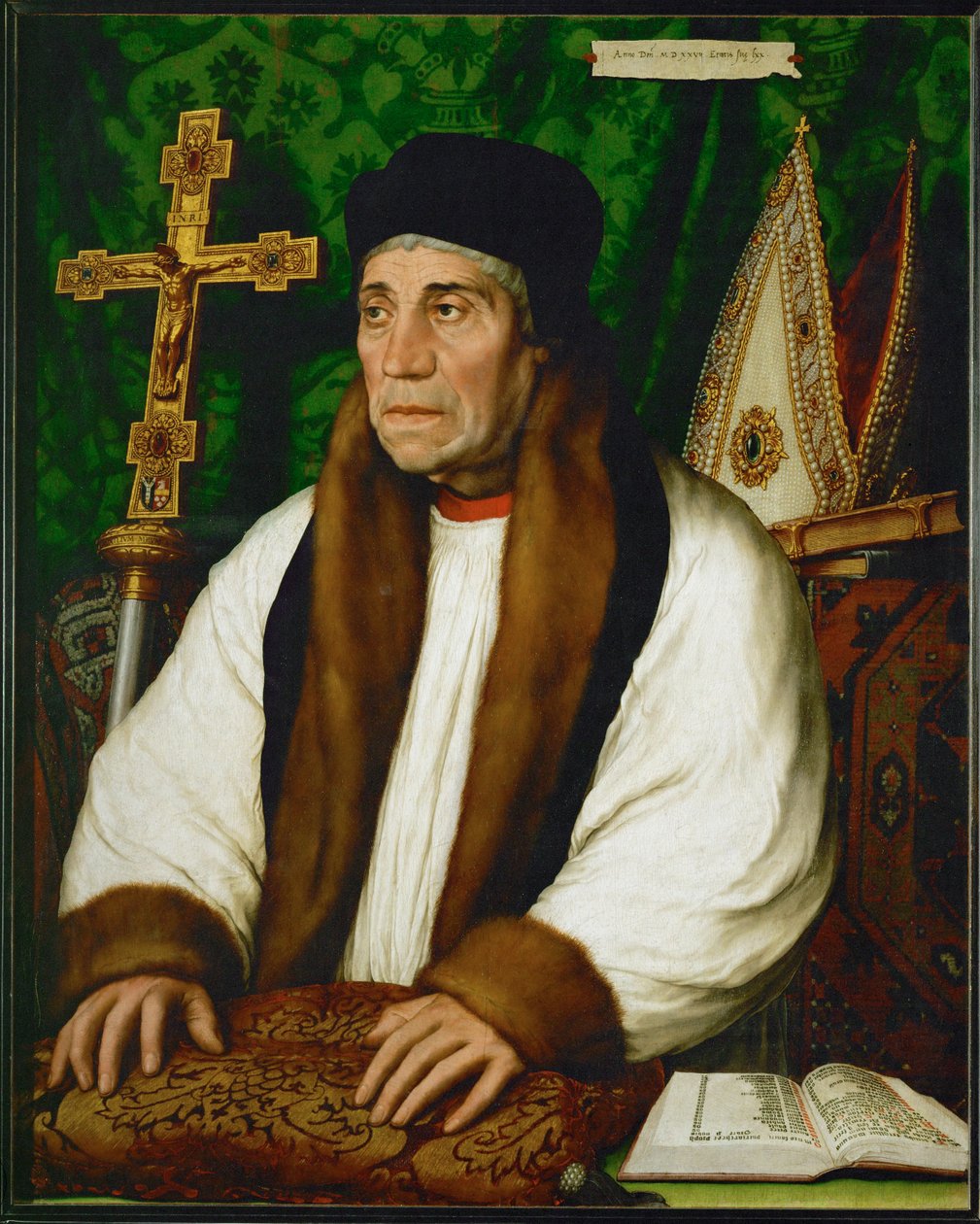 William Warham, aartsbisschop van Canterbury ... door Hans Holbein the Younger