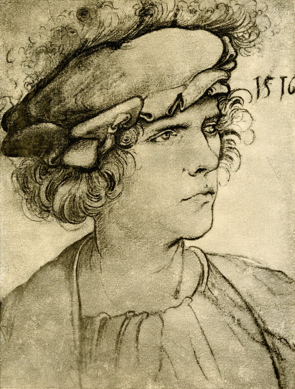 Portret van een vreemdeling door Hans Leonard Schaufelein