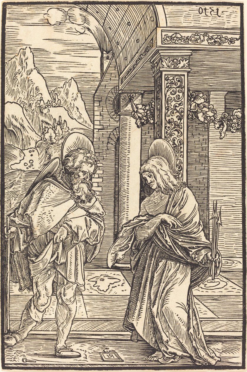 Sint Rochus en Sint Sebastiaan door Hans Leonard Schaufelein