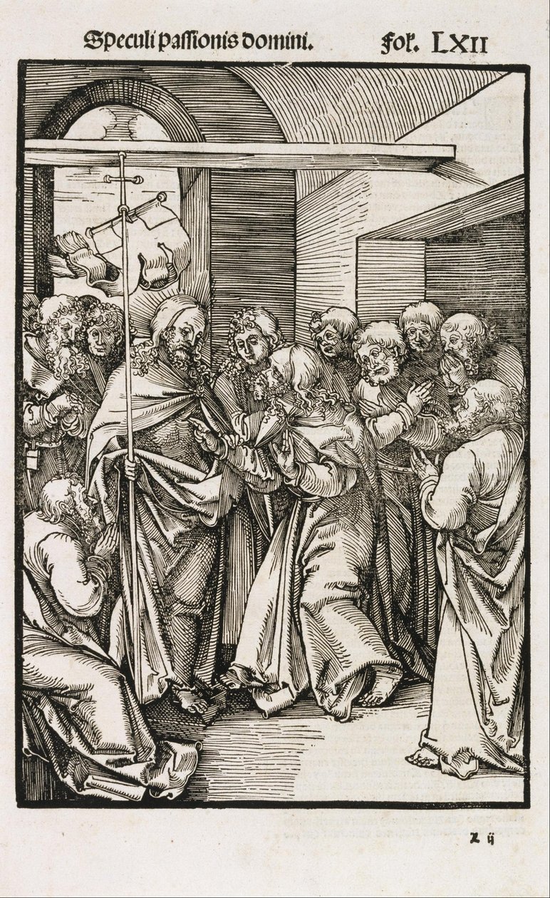Thomas twijfelt aan de wonden van Christus door Hans Leonhard Schäufelein