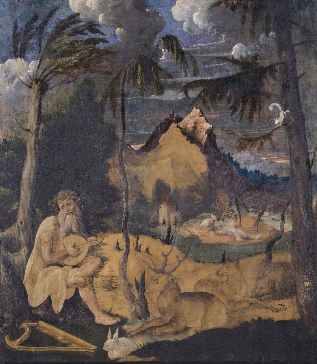 Orpheus tussen de dieren door Hans Leu