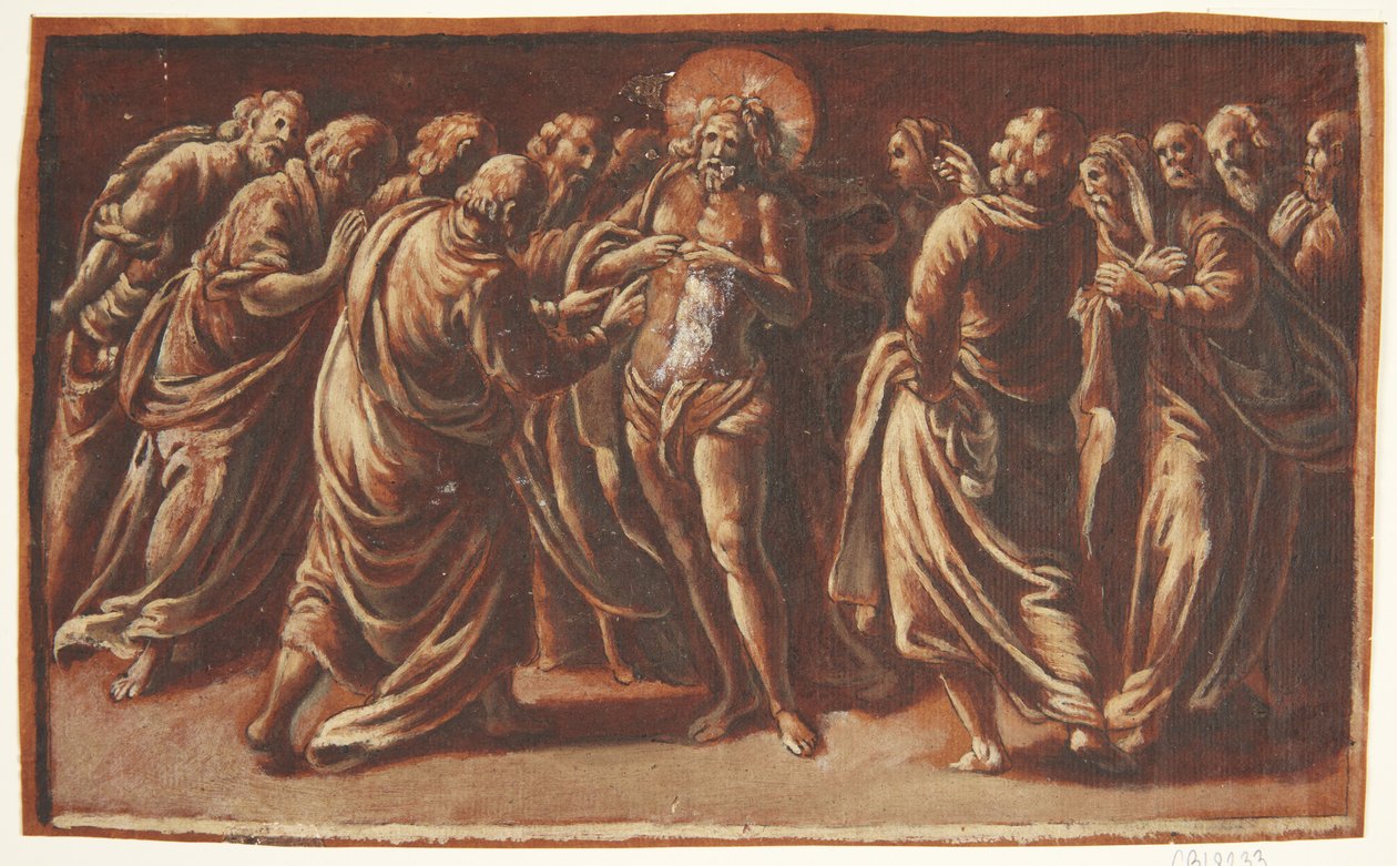 Jezus verschijnt aan de apostelen door Hans Leu d.Æ.