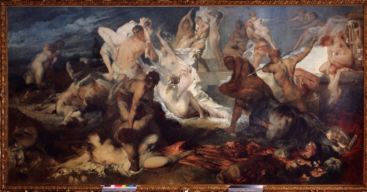 Slag van Centauren en Lapithen door Hans Makart