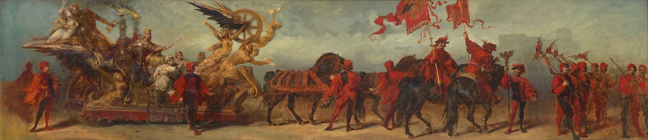 Ontwerp voor de optocht van 1879 – De spoorwegarbeiders door Hans Makart