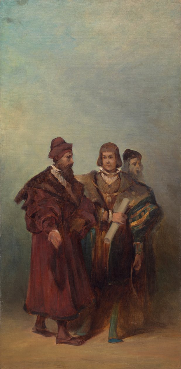 Ontwerp voor de optocht van 1879 – Drie machinebouwers door Hans Makart