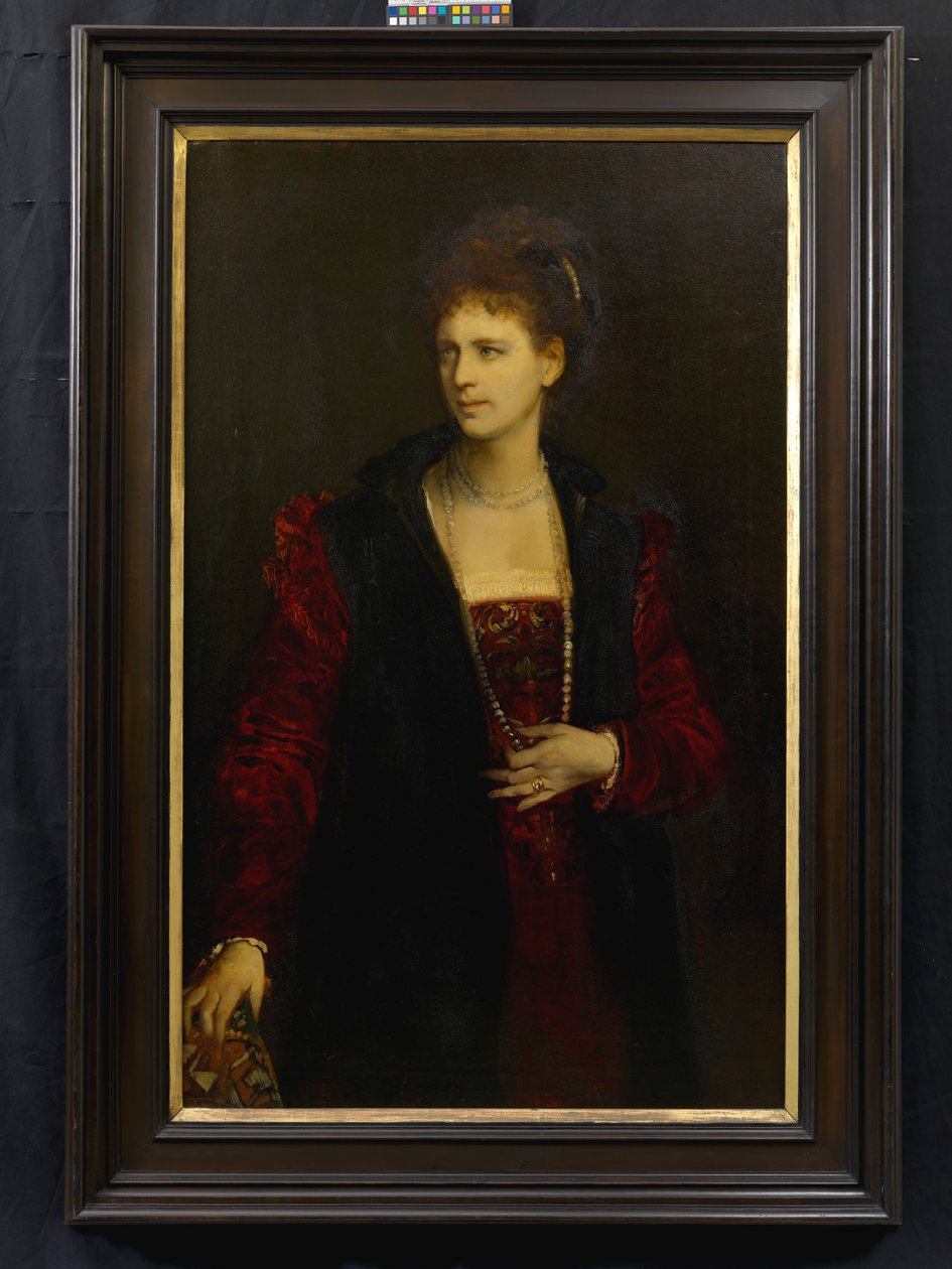 Zerline Gabillon, geboren in Würzburg (1834-1892), actrice door Hans Makart