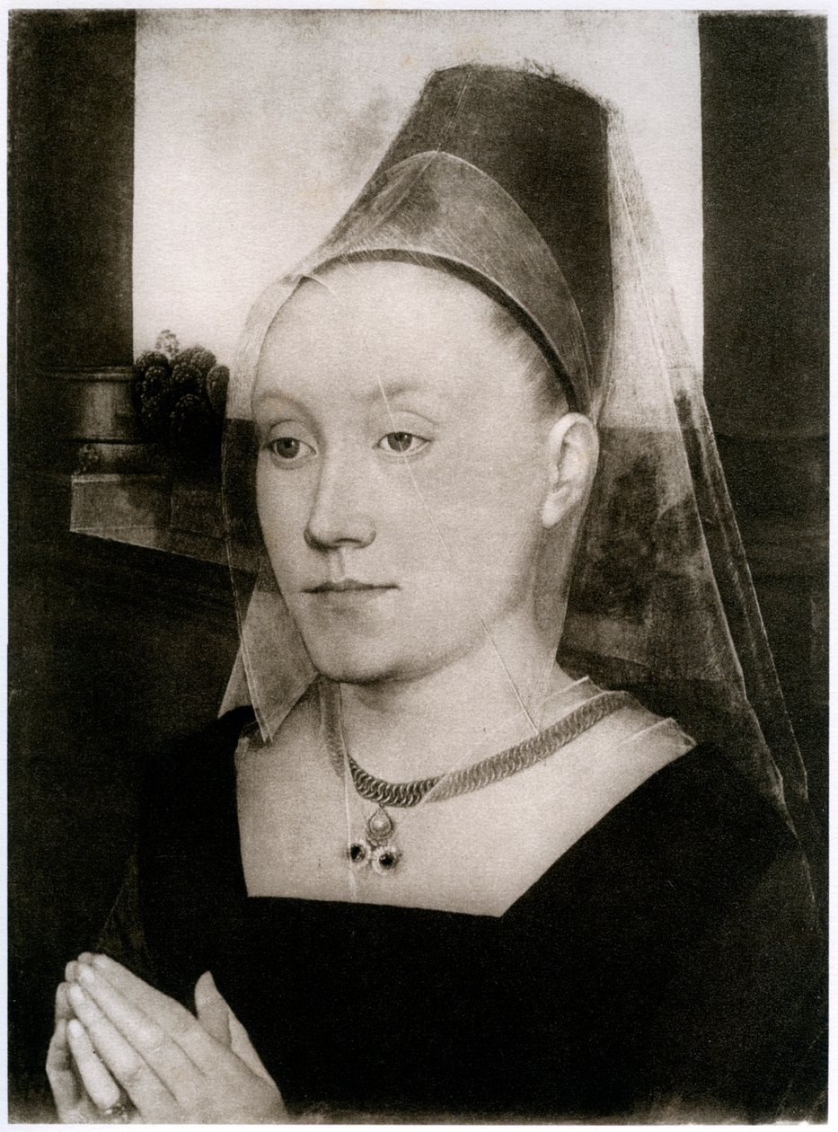 Barbara Van Vlaenderbergh, vrouw van Guillaume Moreel, c1480, 1927 door Hans Memling