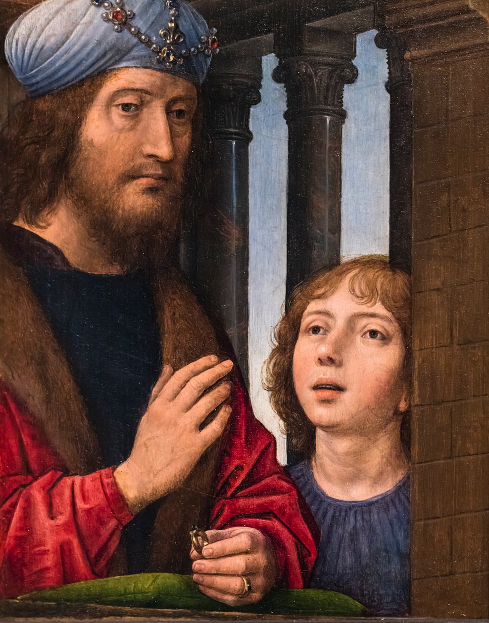 Koning David en zijn zoon, ca. 1485 (Olieverf op hout (eiken)) door Hans Memling