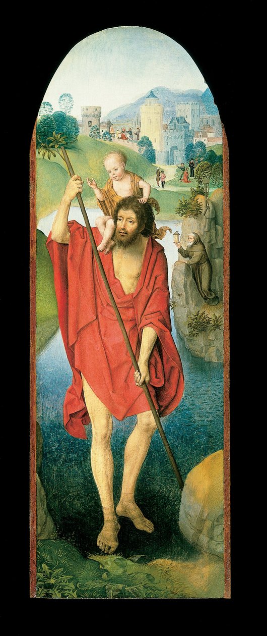 Sint Christoffel door Hans Memling