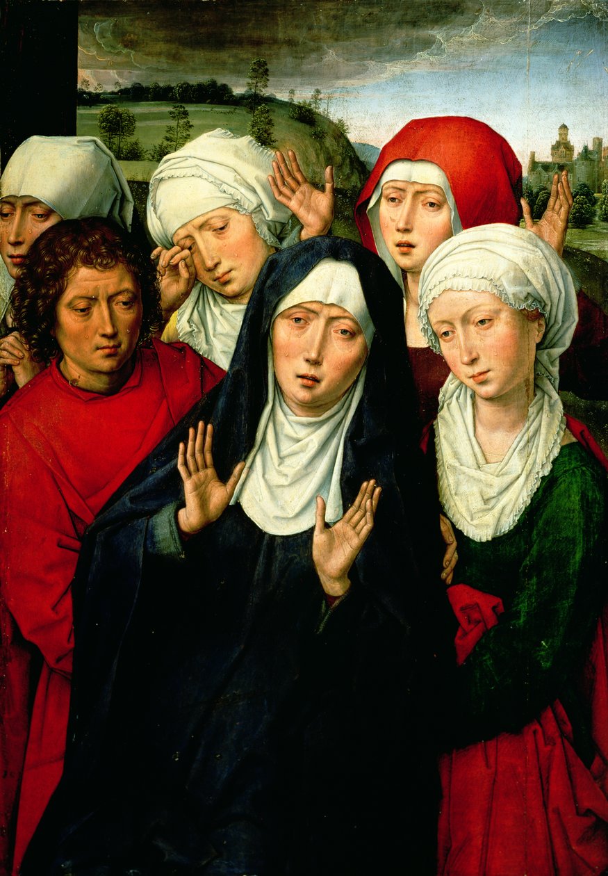 De Heilige Vrouwen, rechter paneel van de Deposition Diptiek, ca. 1492-94 door Hans Memling
