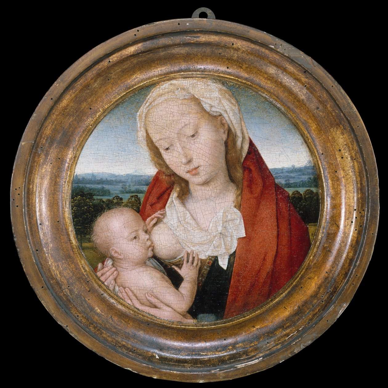 Maagd en kind, ca.1475-80 (olie op hout) door Hans Memling