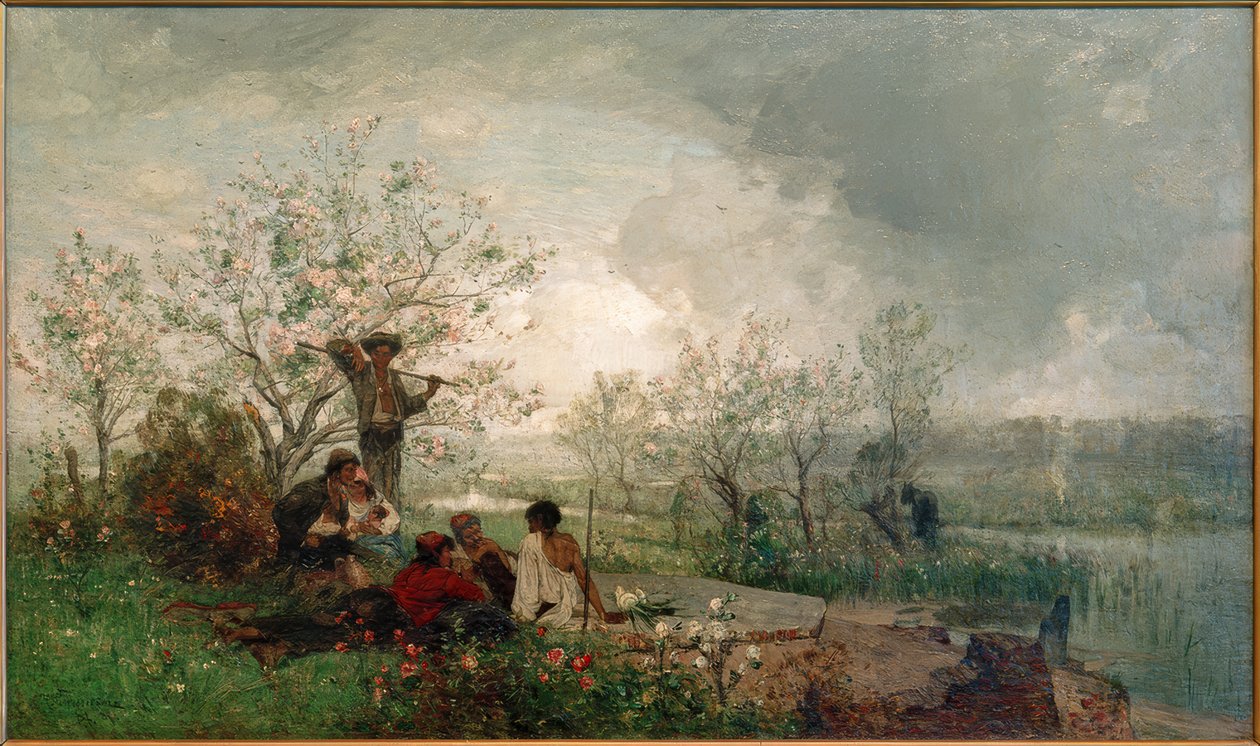 H.P. Feddersen, Zigeunerkamp aan de Weichsel door Hans Peter Feddersen der Jüngere