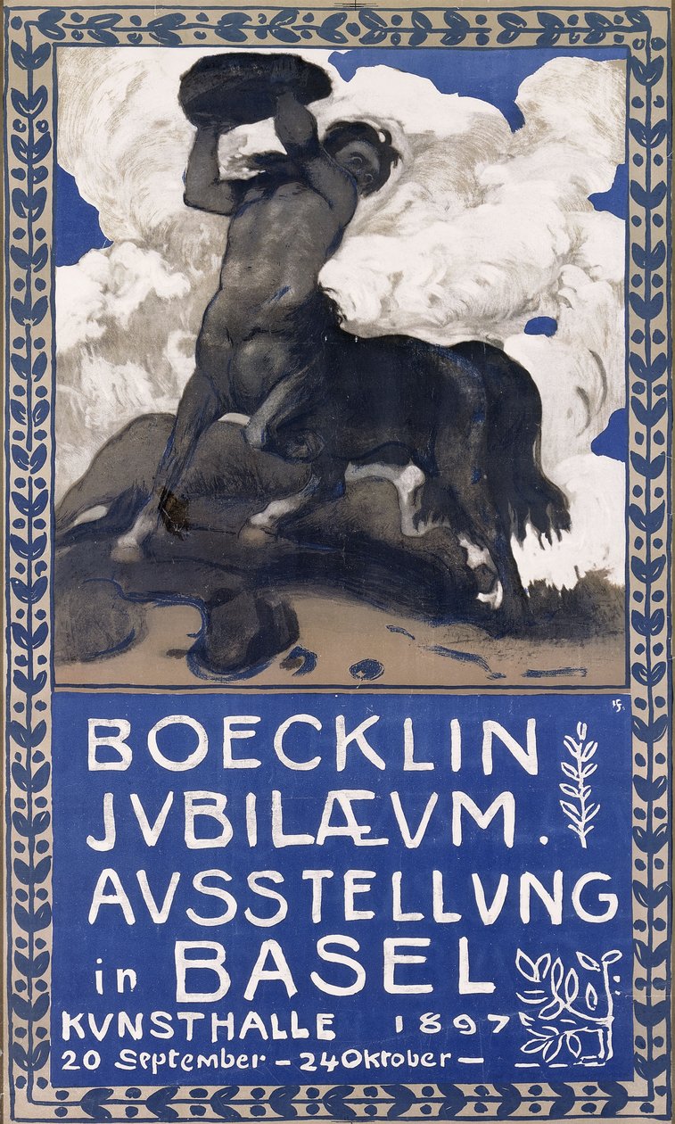 Boecklin Jubileum, 1897 door Hans Sandreuter