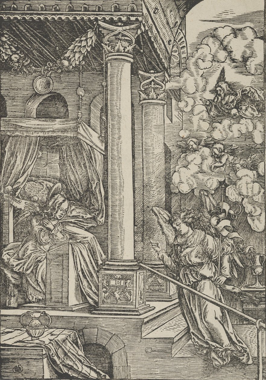 De Annunciatie door Hans Schäufelein the Elder
