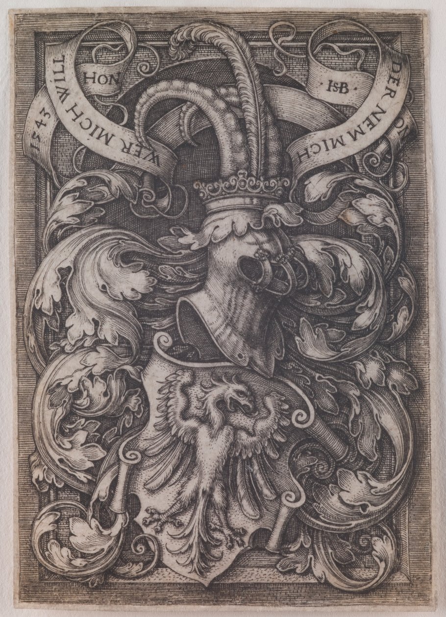 Wapenschild met adelaar door Hans Sebald Beham