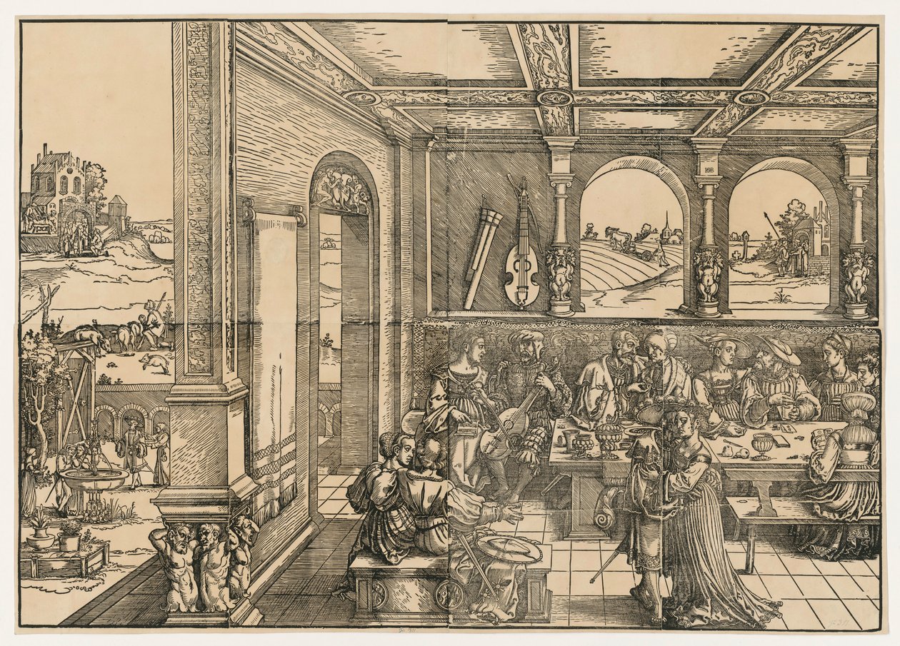 De gelijkenis van de verloren zoon door Hans Sebald Beham