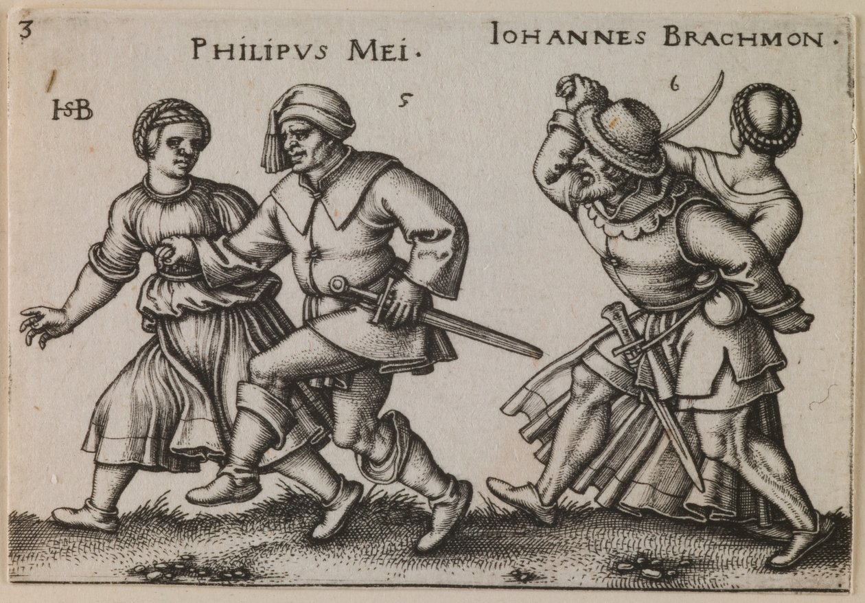 "Mei en juni" uit de serie "Het boerenfeest of de twaalf maanden". door Hans Sebald Beham