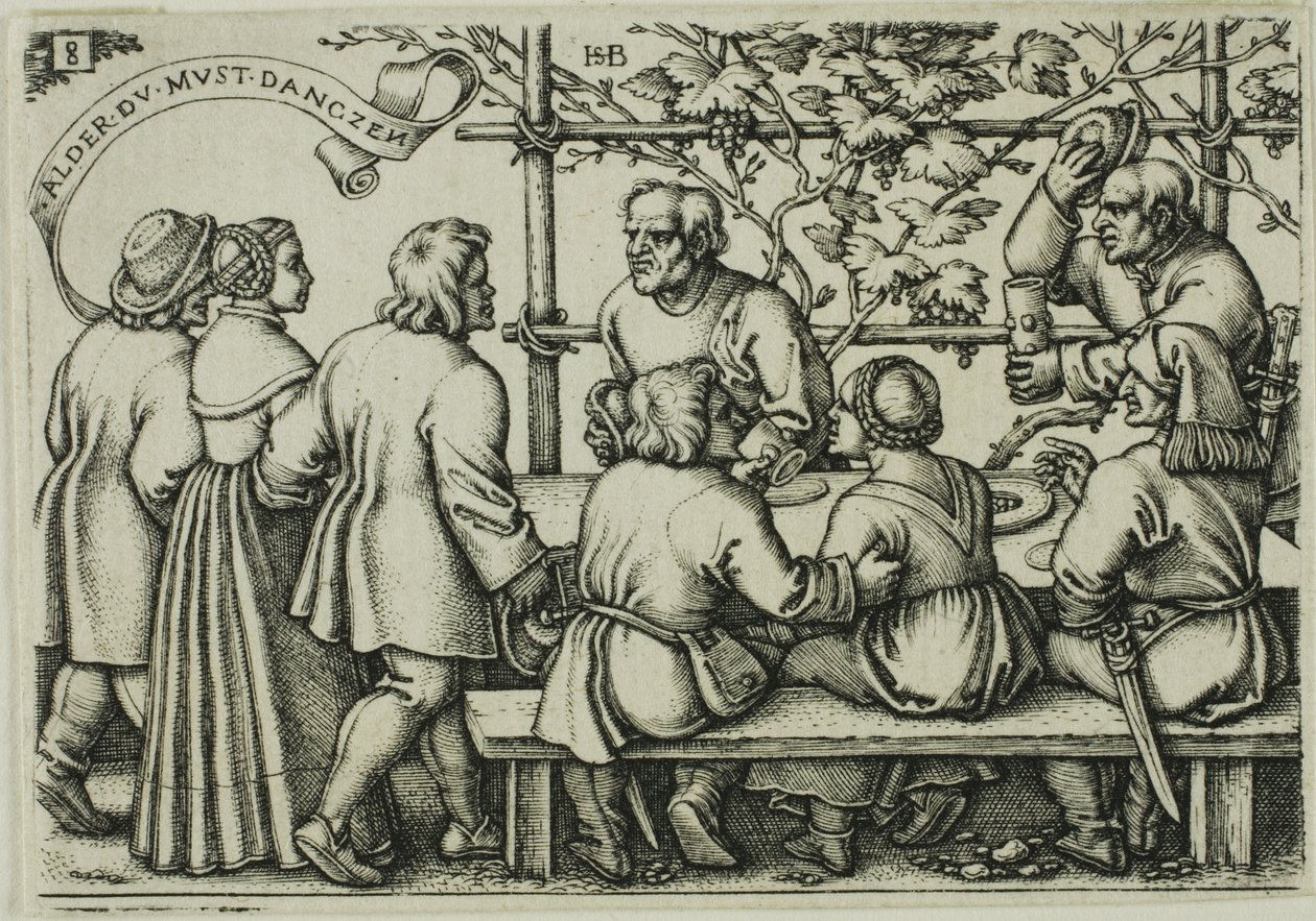 Boerenfeest, plaat 8 uit het Boerenfeest of de Twaalf Maanden door Hans Sebald Beham