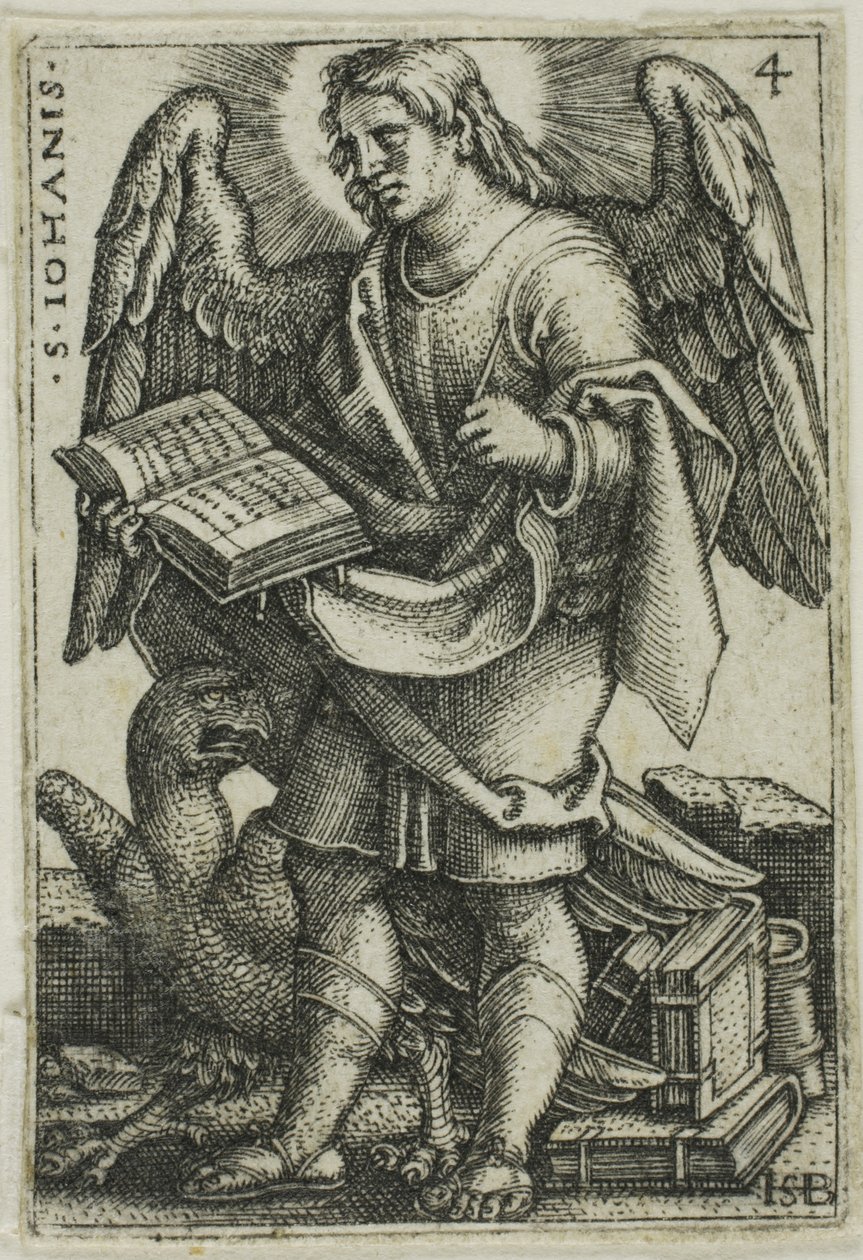 St. Johannes, uit De Vier Evangelisten door Hans Sebald Beham