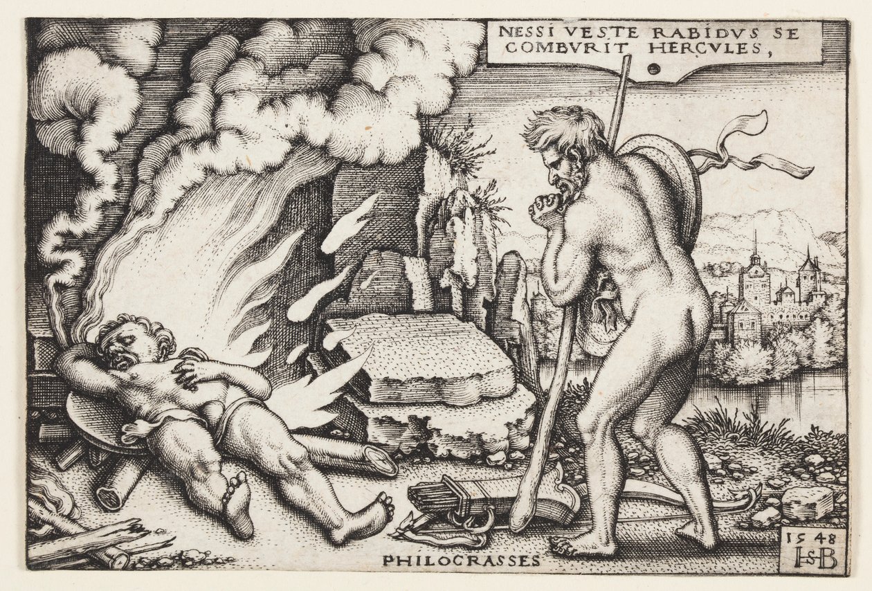 De dood van Hercules door Hans Sebald Beham