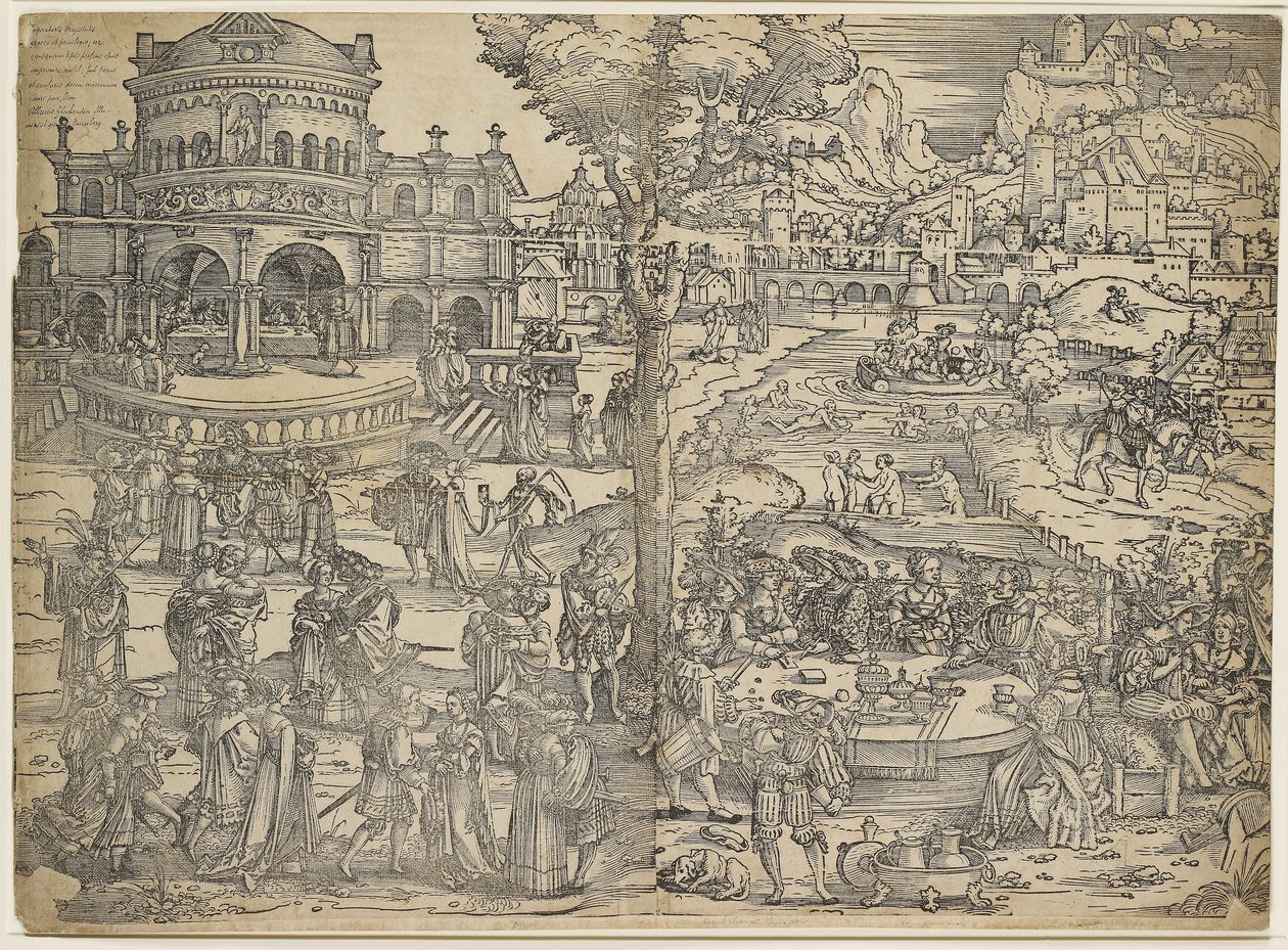 Het feest van Herodes door Hans Sebald Beham