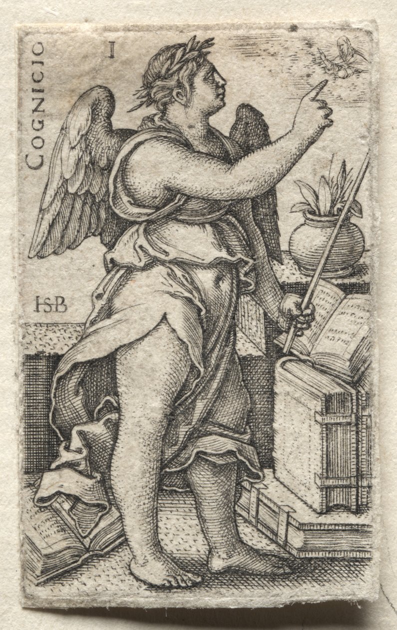 De kennis van God en de zeven kardinale deugden door Hans Sebald Beham
