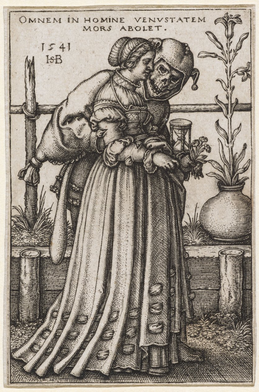 De dame en de dood door Hans Sebald Beham