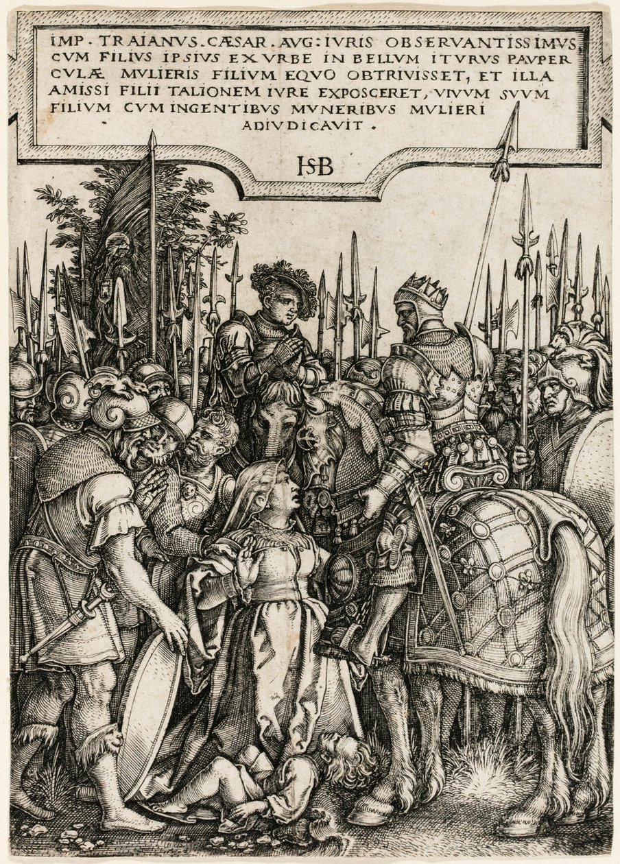 De gerechtigheid van Trajanus door Hans Sebald Beham