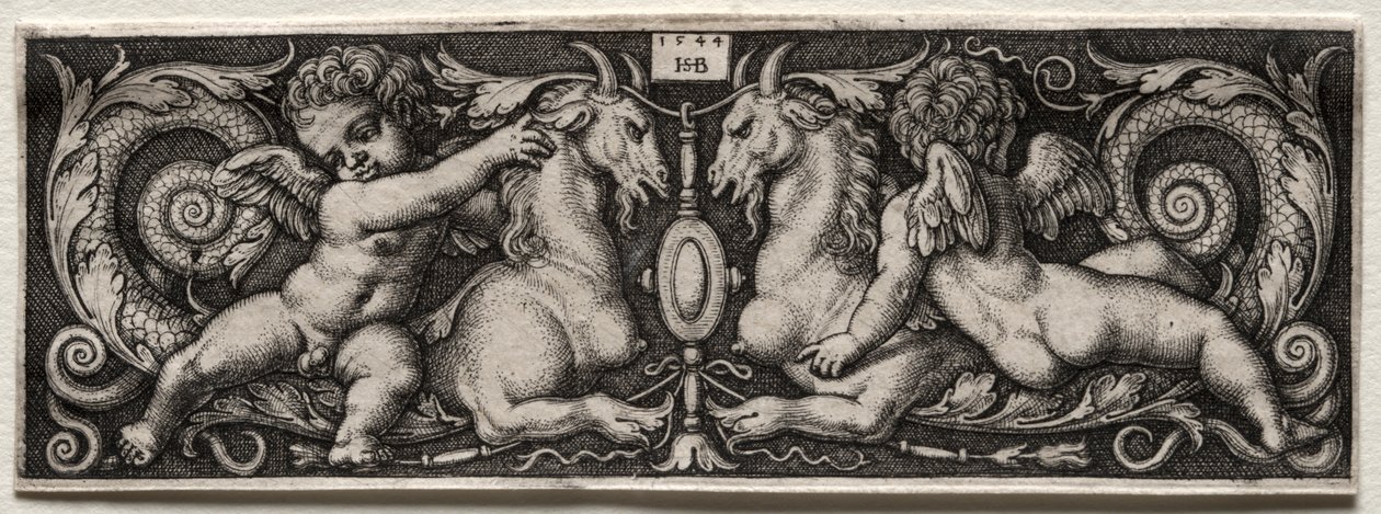 Twee Genii door Hans Sebald Beham