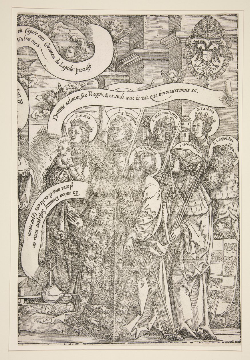 De Maagd met de Patroonheiligen van Maximiliaan door Hans Springinklee