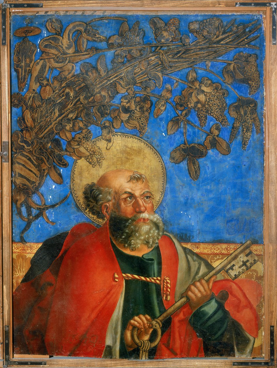 Sint Petrus, bovenste gedeelte (detail) door Hans Suess Kulmbach