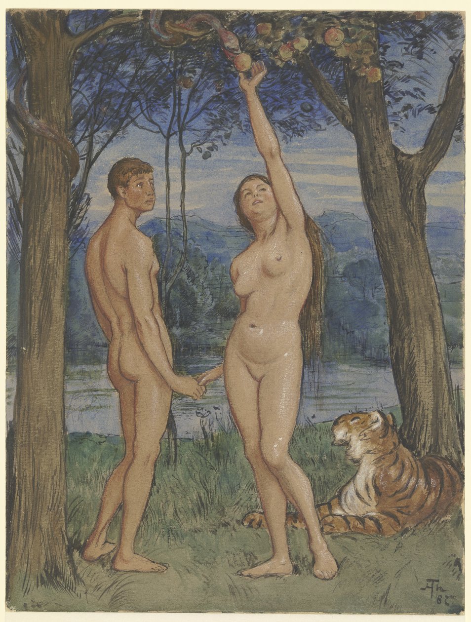 Adam en Eva door Hans Thoma
