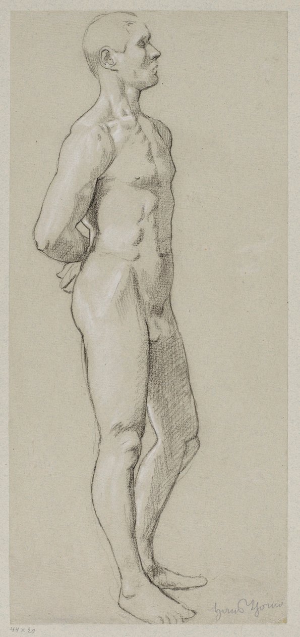 Mannenakt door Hans Thoma