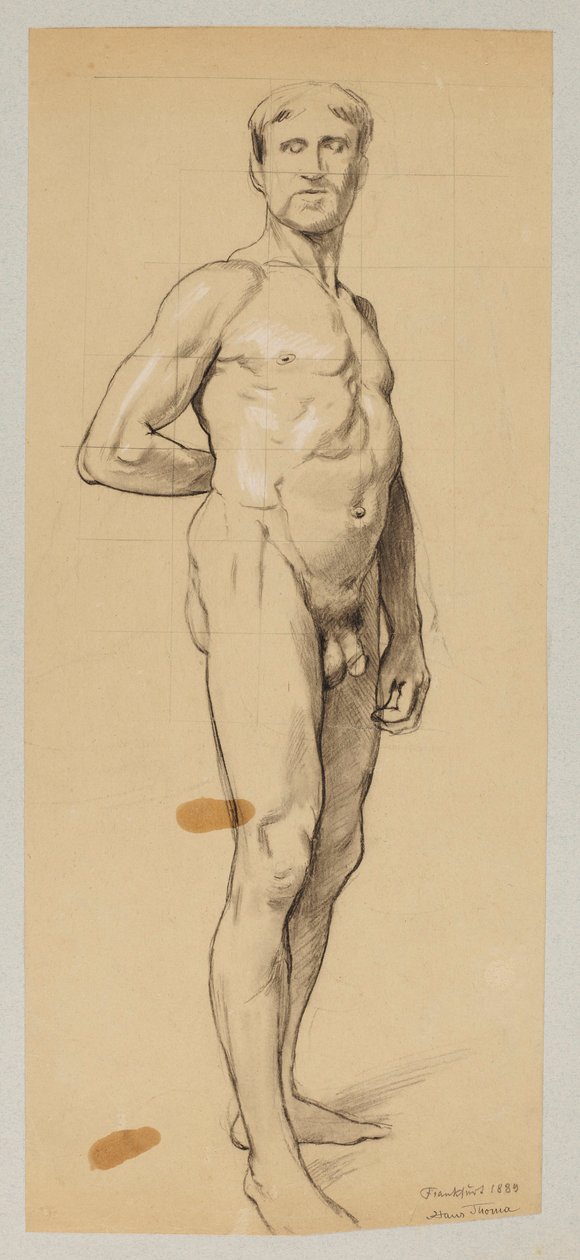 Mannenakt door Hans Thoma
