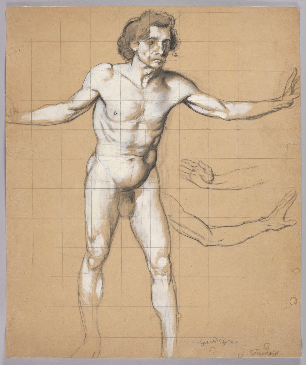 Mannenrol – studie voor het personage Siegfried door Hans Thoma