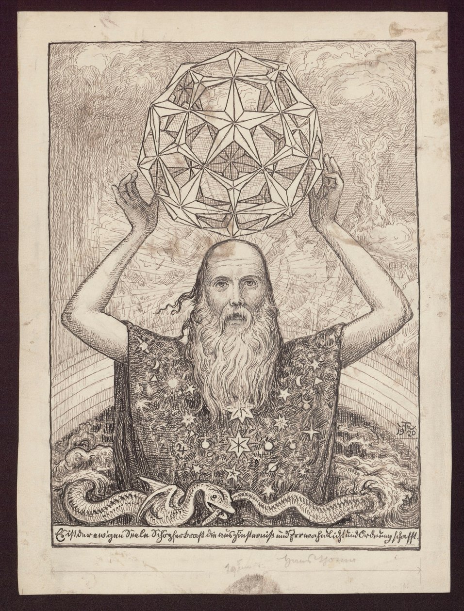 Allegorie van de schepping van de wereld () door Hans Thoma