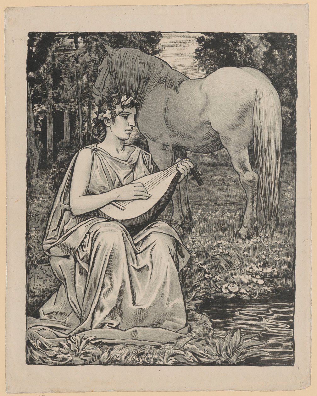 Een allegorie van de muziek door Hans Thoma