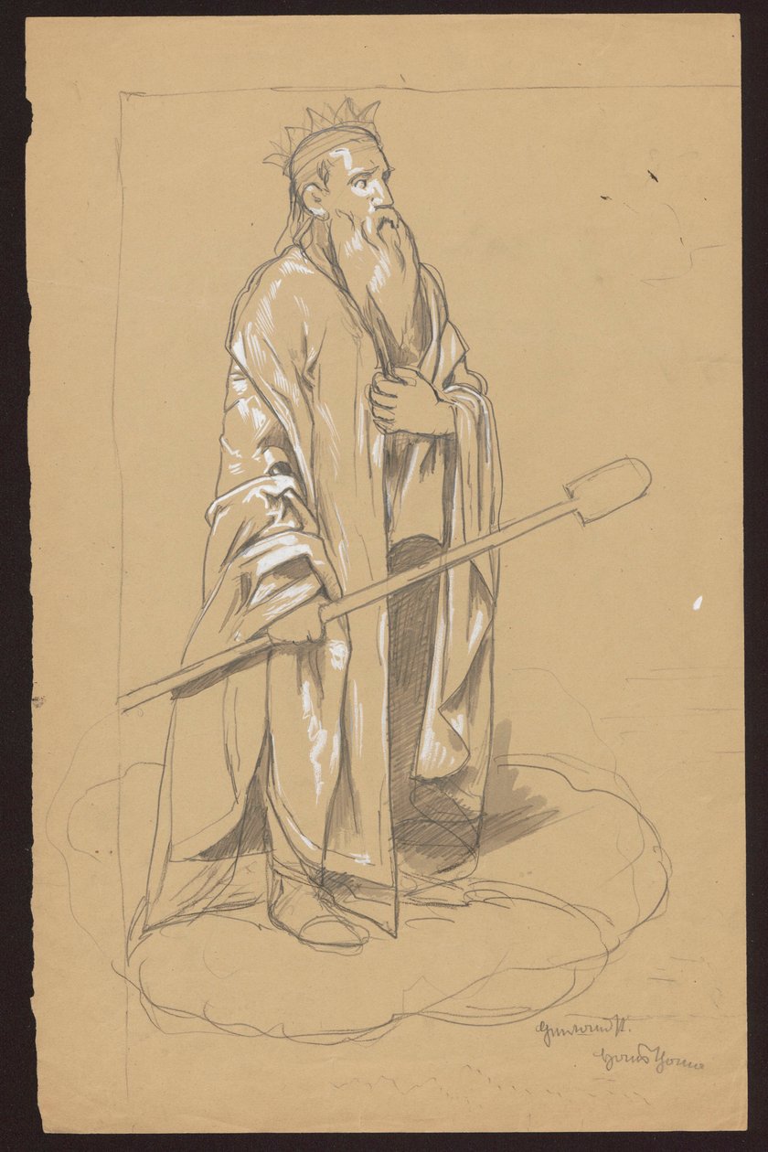 De allegorie van januari door Hans Thoma