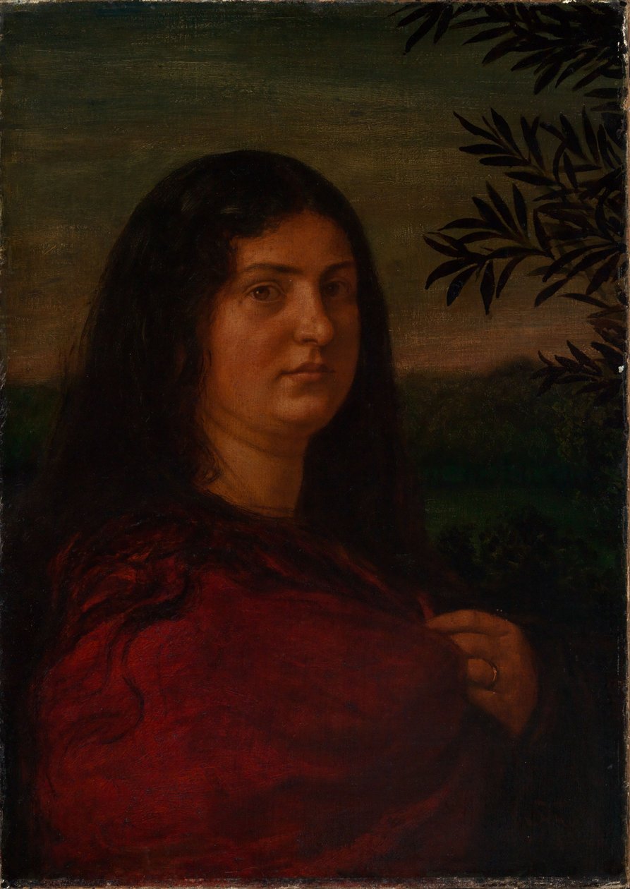 Portret van mevrouw Cella Thoma door Hans Thoma