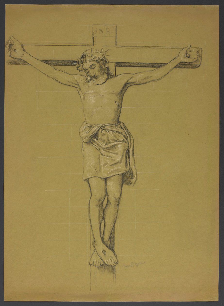 Christus aan het kruis door Hans Thoma