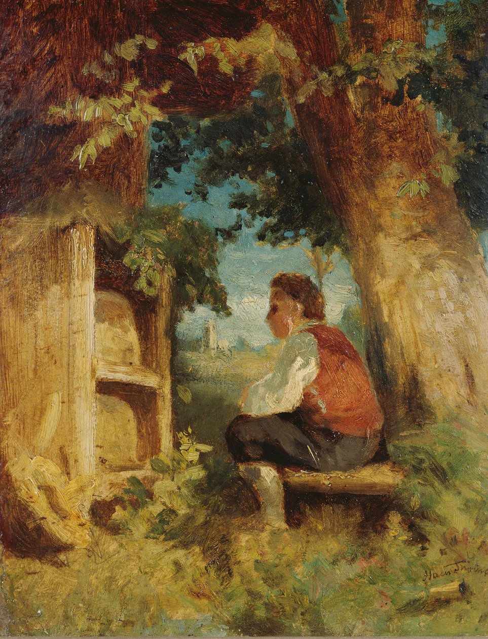 De vriend van de bijen door Hans Thoma