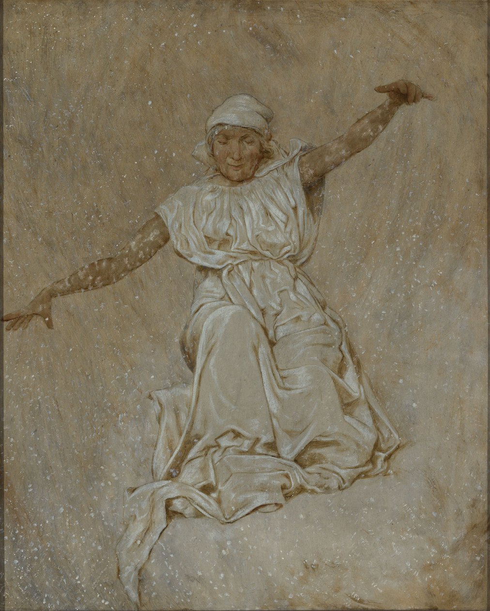 Februari (Vrouw Holle) door Hans Thoma