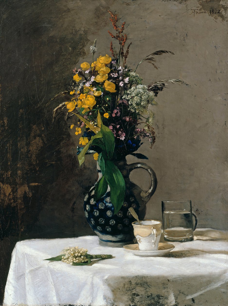 Boeket veldbloemen door Hans Thoma
