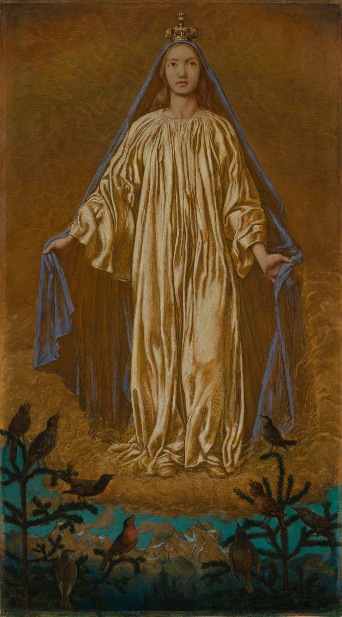 Maria als Koningin van de Hemel door Hans Thoma