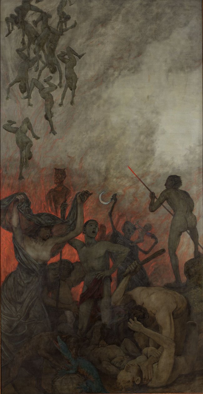 Paastriptychon: De hel door Hans Thoma