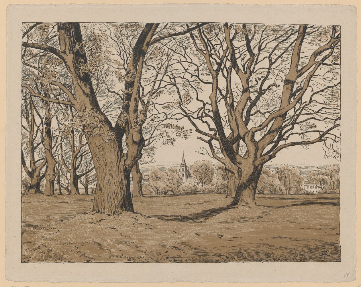 Landschap uit de omgeving van Obersursel door Hans Thoma